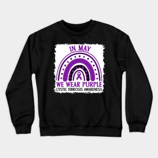 In My We Wear Purple Cystic Fibrosis Awareness Crewneck Sweatshirt